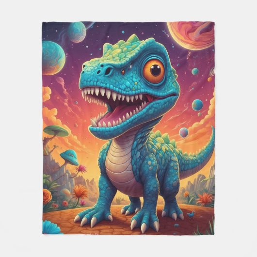 Babydusche Dino-Mite Fleecedecke (Vorderseite)