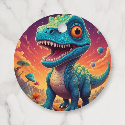 Babydusche Dino-Mite Geschenkanhänger (Rückseite)