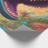 Babydusche Dino-Mite Geschenkpapier (Ecke)
