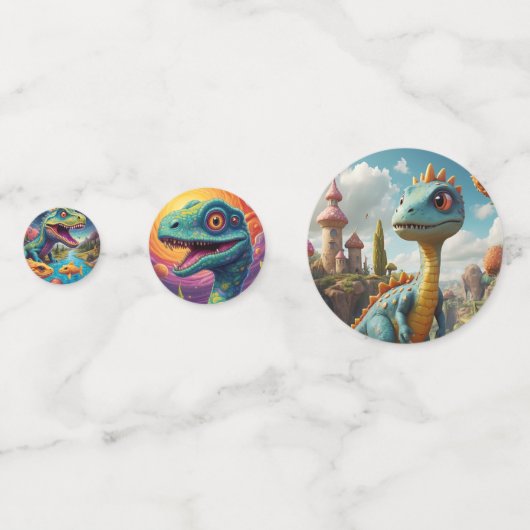 Babydusche Dino-Mite Konfetti (Vorderseiten)