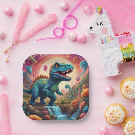 Babydusche Dino-Mite Pappteller (Party)