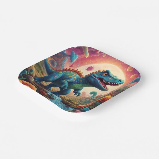 Babydusche Dino-Mite Pappteller (Gewinkelt)