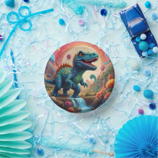 Babydusche Dino-Mite Pappteller (Party)