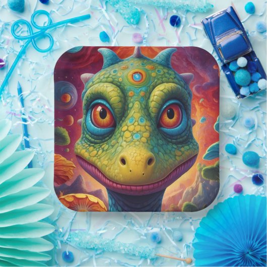 Babydusche Dino-Mite Pappteller (Party)