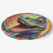 Babydusche Dino-Mite Pappteller (Schrägansicht)