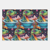 Babydusche Dino-Mite-Party-Design Geschenkpapier Set (Vorderseite 2)