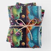 Babydusche Dino-Mite-Party-Design Geschenkpapier Set (Beispiel)