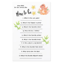 Babydusche Dinosaurier Wie gut Sie wissen, Karte