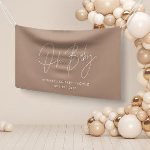 Babydusche Drehbuch modern, natürlich braun, elega Banner