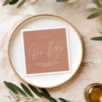 Babydusche Drehbuch modern terracotta elegant