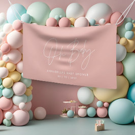 Babydusche Drehbuch moderne Rose pink elegant Banner