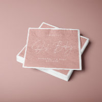 Babydusche Drehbuch moderne Rose pink elegant