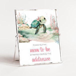 Babydusche-Duschkabine Girl Sea Turtle Poster