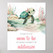 Babydusche-Duschkabine Girl Sea Turtle Poster (Vorne)