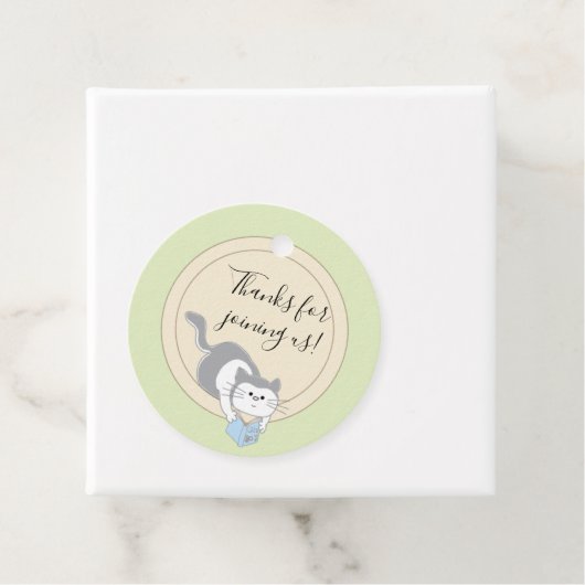 Babydusche Eine Bibliothek Blue bauen Geschenkanhänger (Beispiel)