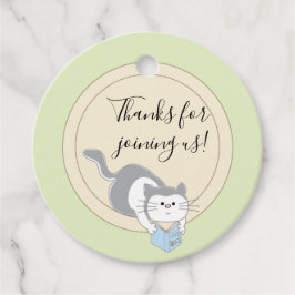 Babydusche Eine Bibliothek Blue bauen Geschenkanhänger