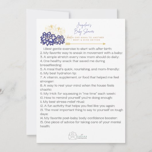 Babydusche Eine Mama auf eine andere Ratenkarte Dankeskarte (Vorderseite)