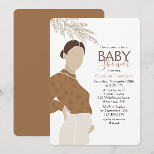 Babydusche einfache neutrale Illustration Einladung