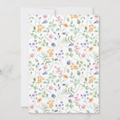 Babydusche Einige sonnige Wildblumen Einladung (Rückseite)