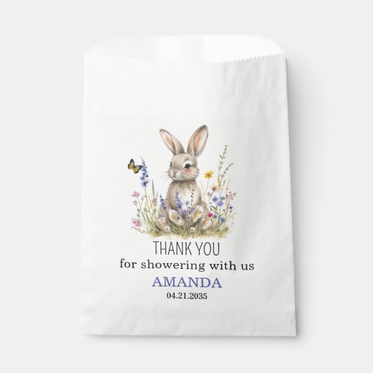 Babydusche Einige sonnige Wildblumen Geschenktütchen (Vorderseite)