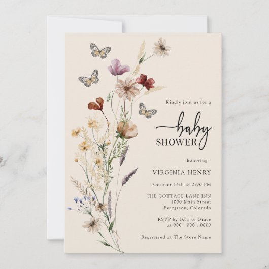 Babydusche Einladung (Vorderseite)