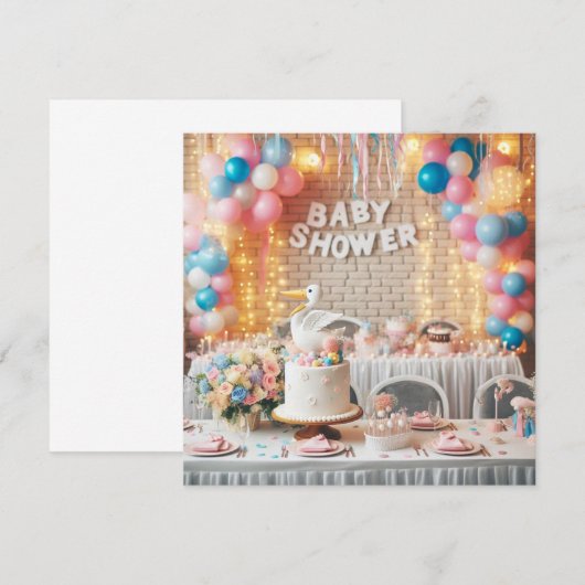 Babydusche Einladung (Vorne/Hinten)