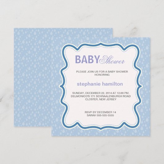 Babydusche Einladung (Vorne/Hinten)