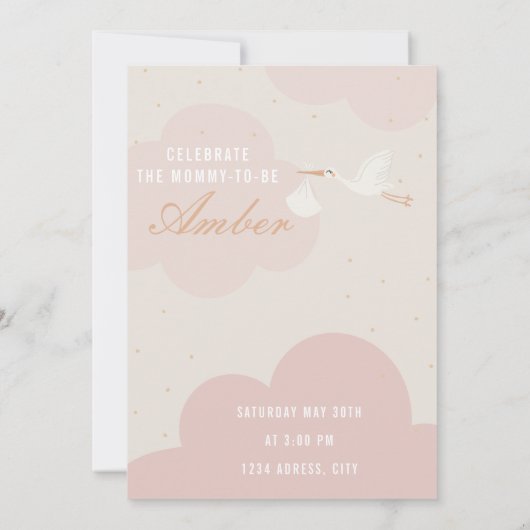 Babydusche Einladung (Rückseite)