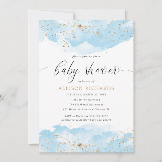 Babydusche Einladung (Vorderseite)