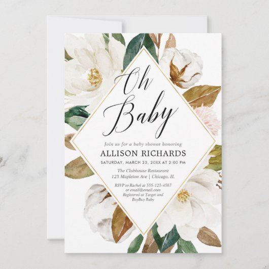 Babydusche Einladung (Vorderseite)