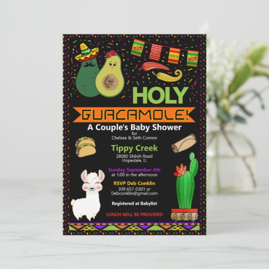 Babydusche Einladung (Stehend Vorderseite)