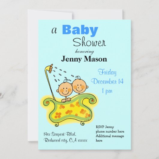 Babydusche Einladung (Vorderseite)