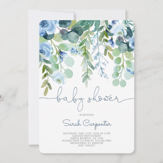 Babydusche Einladung (Vorderseite)