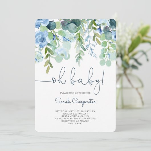 Babydusche Einladung (Stehend Vorderseite)