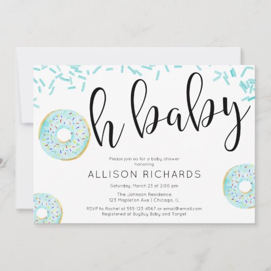 Babydusche Einladung (Vorderseite)