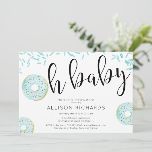 Babydusche Einladung (Stehend Vorderseite)