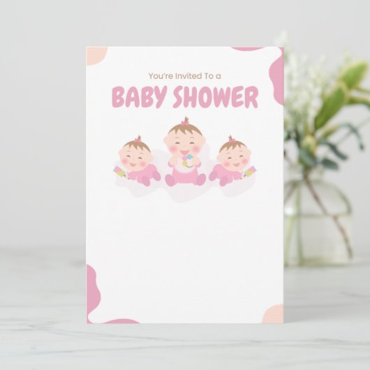 Babydusche Einladung (Stehend Vorderseite)