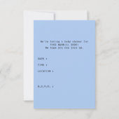 Babydusche Einladung (Rückseite)