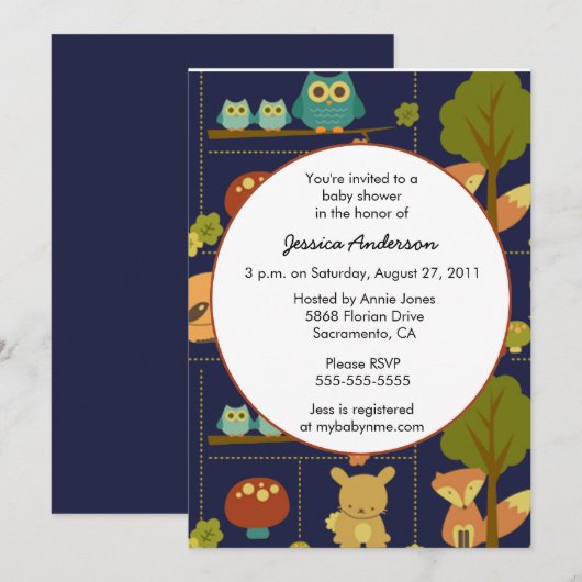 Babydusche Einladung (Vorne/Hinten)