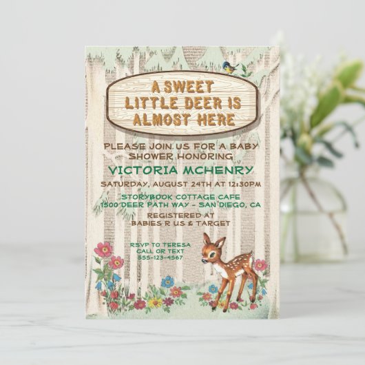 Babydusche Einladung (Stehend Vorderseite)