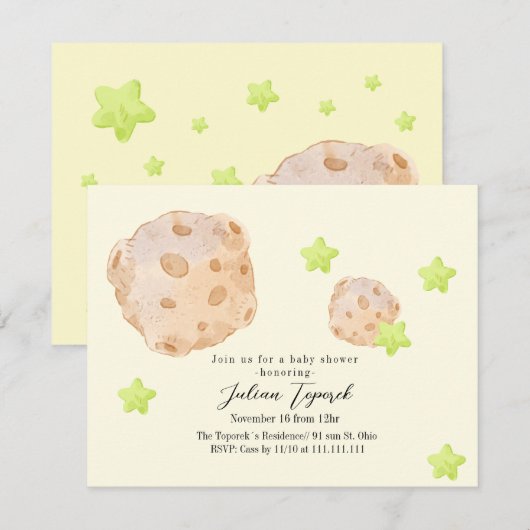 Babydusche Einladung (Vorne/Hinten)