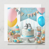 Babydusche Einladung (Vorne/Hinten)