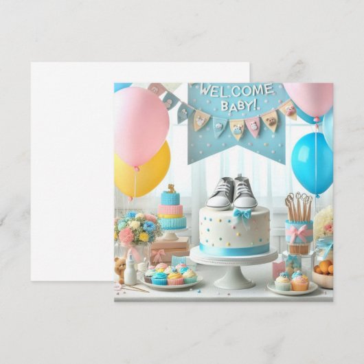 Babydusche Einladung (Vorne/Hinten)