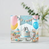 Babydusche Einladung (Stehend Vorderseite)