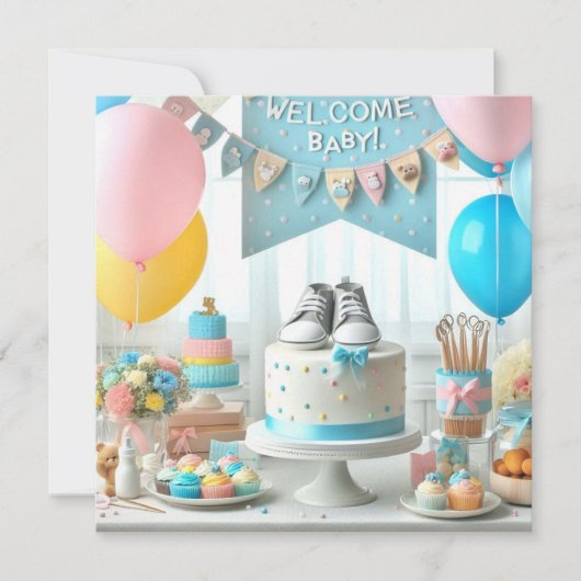 Babydusche Einladung (Vorderseite)