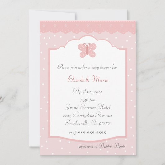 Babydusche Einladung (Vorderseite)