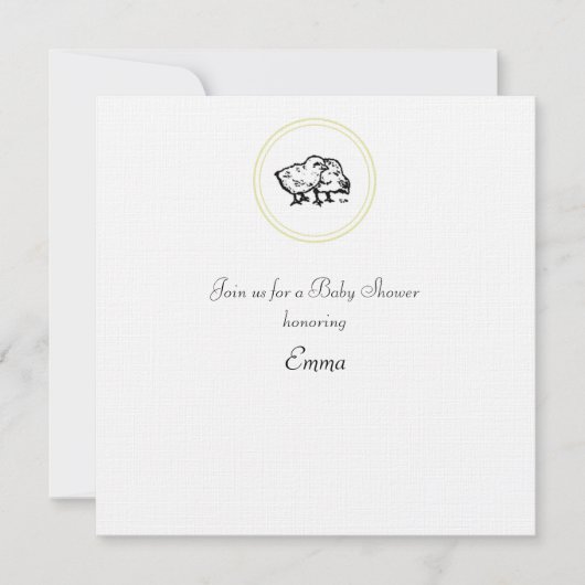 Babydusche Einladung (Vorderseite)