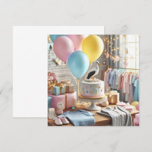 Babydusche Einladung (Vorne/Hinten)