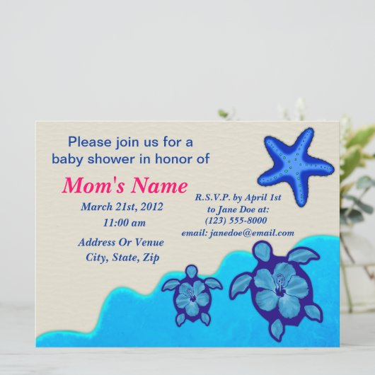 Babydusche Einladung (Stehend Vorderseite)