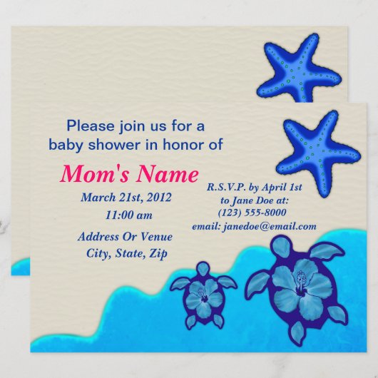 Babydusche Einladung (Vorne/Hinten)